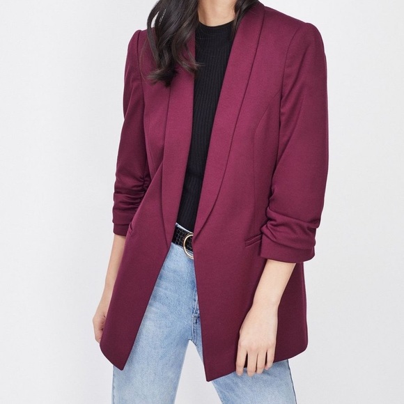Miss Selfridge Jackets & Blazers - Miss Selfridge Wine Blazer